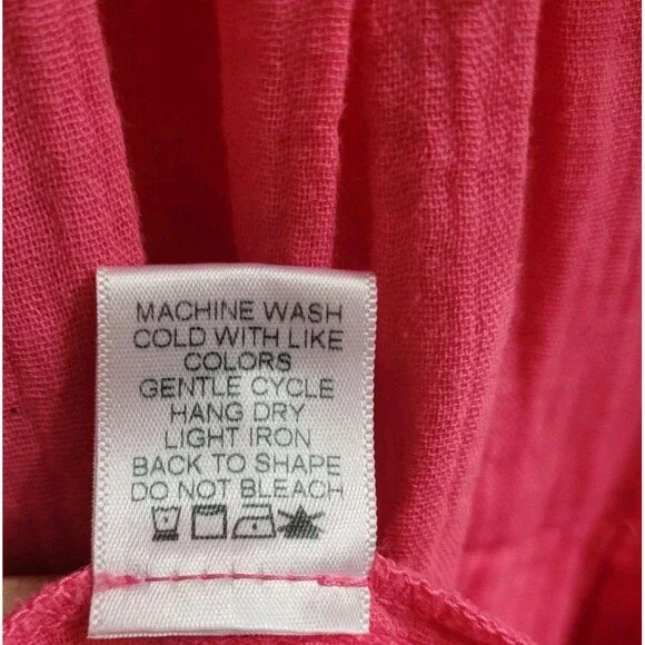 Xírena Nissa Mini Dress Pink Cotton Boho Tiered Summer Size Small Beach Vacation - Picture 7 of 10